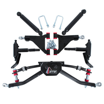 BuggiesUnlimited.com; GTW 4in Double A-Arm Front Lift Kit for EZGO RXV Electric (Fits 2013.5-2022)