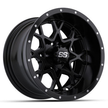 BuggiesUnlimited.com; GTW&reg; Vortex Matte Black Wheel - 12 Inch