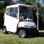 1996-94.5 EZGO Marathon - Red Dot 3-Sided White Over-The-Top Soft Enclosure