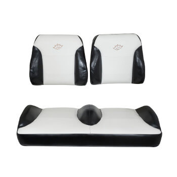 BuggiesUnlimited.com; 2012-Up Club Car Precedent - Suite Seats Black and White Seat Replacement