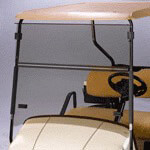 EZGO Express L6 - RedDot Tinted Impact-Resistant Folding Windshield
