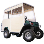 2007-16 Yamaha G29-Drive - Red Dot 3-Sided Ivory 4-Passenger Over-The-Top Soft Enclosure