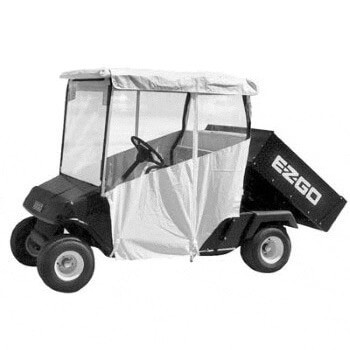BuggiesUnlimited.com; 1994-Up EZGO TXT 2+2 & 4-Caddy - RedDot White 3-Sided Over-The-Top Enclosure
