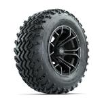 GTW Spyder Machined/ Grey 12 in Wheels with 23x10.00-12 Rogue All Terrain Tires – Set of 4