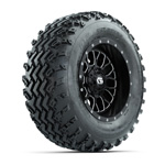 GTW Helix Machined/ Black 12 in Wheels with 23x10.00-12 Rogue All Terrain Tires – Set of 4