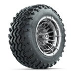 GTW&reg; Boost Chrome 12 in Wheels with 22x11.00-12 Rogue All-Terrain Tires - Set of 4