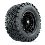 GTW&reg; Boost Gloss Black 12 in Wheels with 22x10-12 Timberwolf All-Terrain Tires - Set of 4