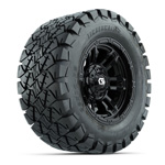 GTW&reg; Shogun Gloss Black 12 in Wheels with 22x10-12 Timberwolf All-Terrain Tires - Set of 4
