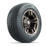 GTW&reg; Vandal Satin Bronze Machined 12 in Wheels with 215-50-R12 Fusion SR Tires - Set of 4