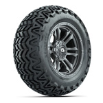 GTW&reg; Shogun Gunmetal 14 in Wheels with 23x10-14 Predator All-Terrain Tires - Set of 4