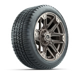 GTW&reg; Graffiti Satin Bronze 14 in Wheels with 205-30-14 Fusion Street Tires - Set of 4