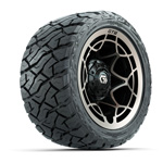 GTW Nexus Gloss Black/ Bronze 12 in Wheels with 215/ 40-R12 Maverick Low-Profile A/ T Tires – Set of 4