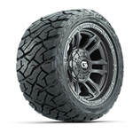 GTW Shogun Gloss Gunmetal 12 in Wheels with 215/ 40-R12 Maverick Low-Profile A/ T Tires – Set of 4