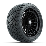 GTW Boost Gloss Black 14 in Wheels with 205/ 35-R14 Maverick Low-Profile All-Terrain Tires – Set of 4