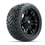 GTW Shogun Gloss Black 14 in Wheels with 205/ 35-R14 Maverick Low-Profile A/ T Tires – Set of 4