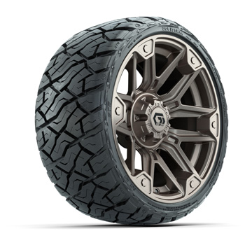 BuggiesUnlimited.com; GTW Graffiti Satin Bronze/ Black 14 in Wheels with 205/ 35-R14 Maverick Low-Pro A/ T Tires - Set of 4