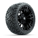 GTW Vandal Matte Black/ Machined 14 in Wheels with 205/ 35-R14 Maverick Low-Pro A/ T Tires – Set of 4