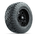 GTW&reg; Vortex Matte Black 12 in Wheels with 23x10.00-R12 Maverick All-Terrain Tires – Set of 4