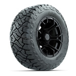 GTW Spyder Matte Black 12 in Wheels with 23x10.00-R12 Maverick All-Terrain Tires – Set of 4