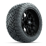 GTW Vortex Matte Black 14 in Wheels with 23x10.00-R14 Maverick All-Terrain Tires – Set of 4