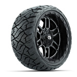 GTW Titan Black/ Machined 14 in Wheels with 205/ 35-R14 Maverick Low-Profile A/ T Tires – Set of 4
