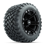 GTW&reg; Specter Matte Black 12 in Wheels with 22X11-R12 Nomad A/ T Tires - Set of 4