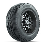 GTW&reg; Vortex 2 Matte Gray/ Machined 12 in Wheels with 215/ 50-R12 Fusion S/ R Street Tires - 4 Set