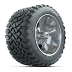 GTW&reg; Godfather Chrome 12 in Wheels with 20X10-12 Nomad A/ T Tires - Set of 4