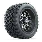 GTW&reg; Vortex 2 Matte Gray/ / Machined 14 in Wheels with 23X10-R14 Nomad A/ T Tires - Set of 4
