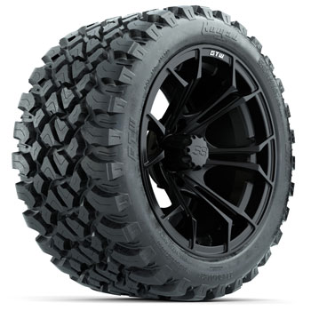 BuggiesUnlimited.com; GTW Spyder Matte Black 14 in Wheels with 23x10-14 Nomad All-Terrain Tires - Set of 4