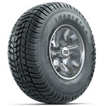 GTW Godfather Chrome 10 in Wheels with 205/ 65-10 Kenda Load Star Tires - Set of 4