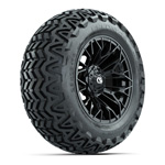 GTW Stellar Black 14 in Wheels with 23x10-14 Predator All-Terrain Tires - Set of 4