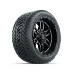 GTW&reg; Titan Black Machined 14 in Wheels with 225-30-14 Mamba Street Tires - Set of 4