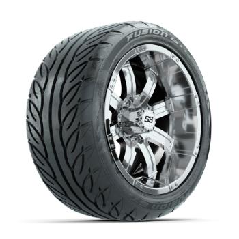 BuggiesUnlimited.com; GTW Tempest Chrome 14 in Wheels with 225/ 40-R14 Fusion GTR Street Tires – Set of 4
