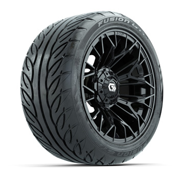 BuggiesUnlimited.com; GTW Stellar Matte Black 14 in Wheels with 225/ 40-R14 Fusion GTR Street Tires – Set of 4