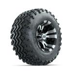 GTW Vampire Machined/ Black 10 in Wheels with 20x10.00-10 Rogue All Terrain Tires – Set of 4