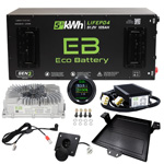 EZGO Freedom RXV with Metal Battery Tray Eco Lithium  51v 105Ah GEN3 Skinny Conversion Kit