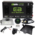 EZGO Freedom RXV with Metal Battery Tray Eco Lithium 70v 105Ah GEN3 Conversion Kit