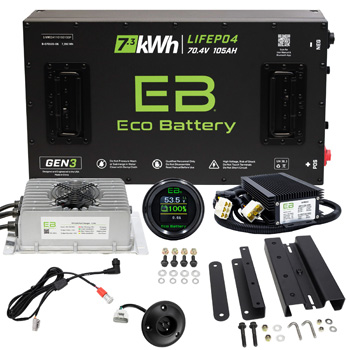 BuggiesUnlimited.com; Yamaha G29/ Drive 2007-2010 Eco Lithium 70v 105Ah GEN3 Conversion Kit