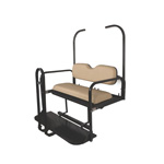 ProFX Buff Rear Seat Kit for 1982-2000.5 Club Car DS with Candy Cane Struts